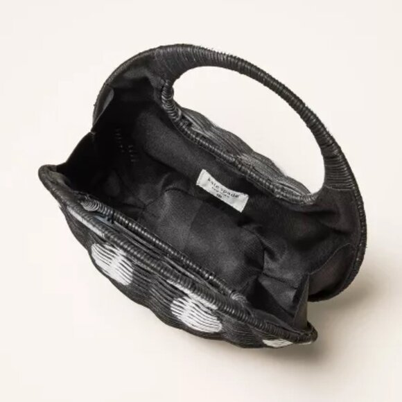 Kate Spade x Target Polka Dot Wicker Bag/Purse Spring Limited Edition - Picture 2 of 4